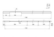 Ручка профільна GIFF 1/274/1152 золото браш